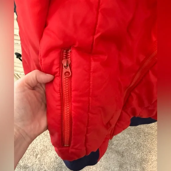 Vintage In Crowd by Celebration Ski Jacket Men's Large Retro Red Navy white - Picture 3 of 9